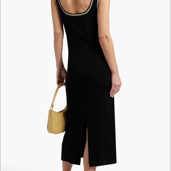 MAJE Crochet-trimmed ribbed-knit midi dress - Picture 7 of 9